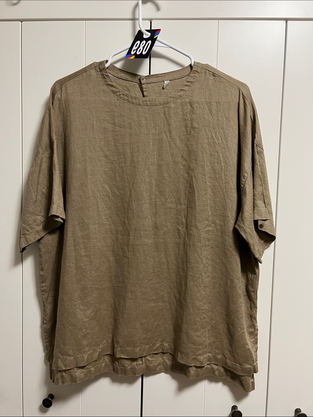 89)Muji Linen top oversized Medium